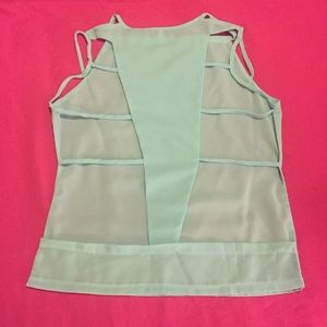 NWOT strappy backless mint green tank 🍬